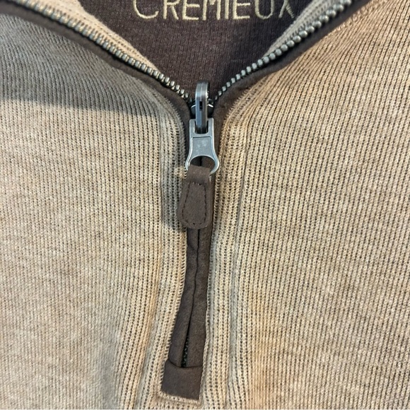 Men’s size 2XL Cremieux Tan Zip Up Sweater with Mock Neck. Reversible.‎ - Picture 4 of 7